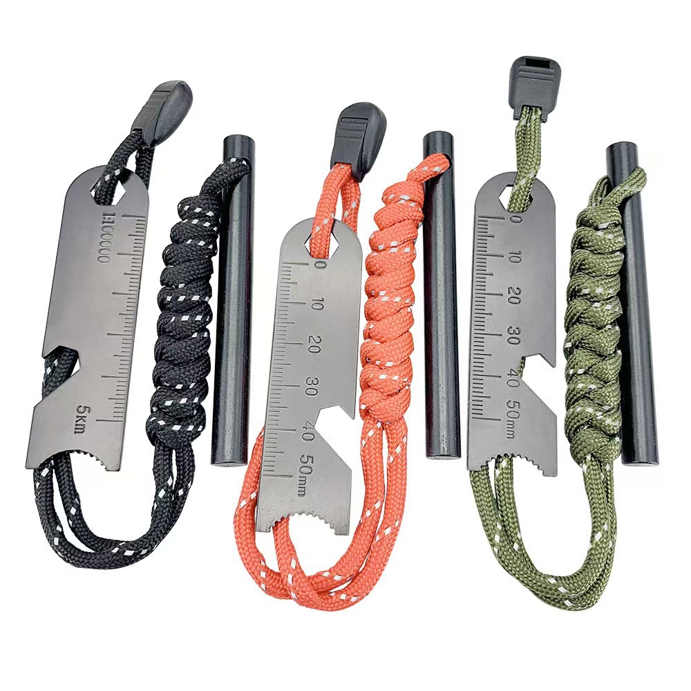 Ferro Rod Striker - Encendedor de fuego multifuncional para supervivencia