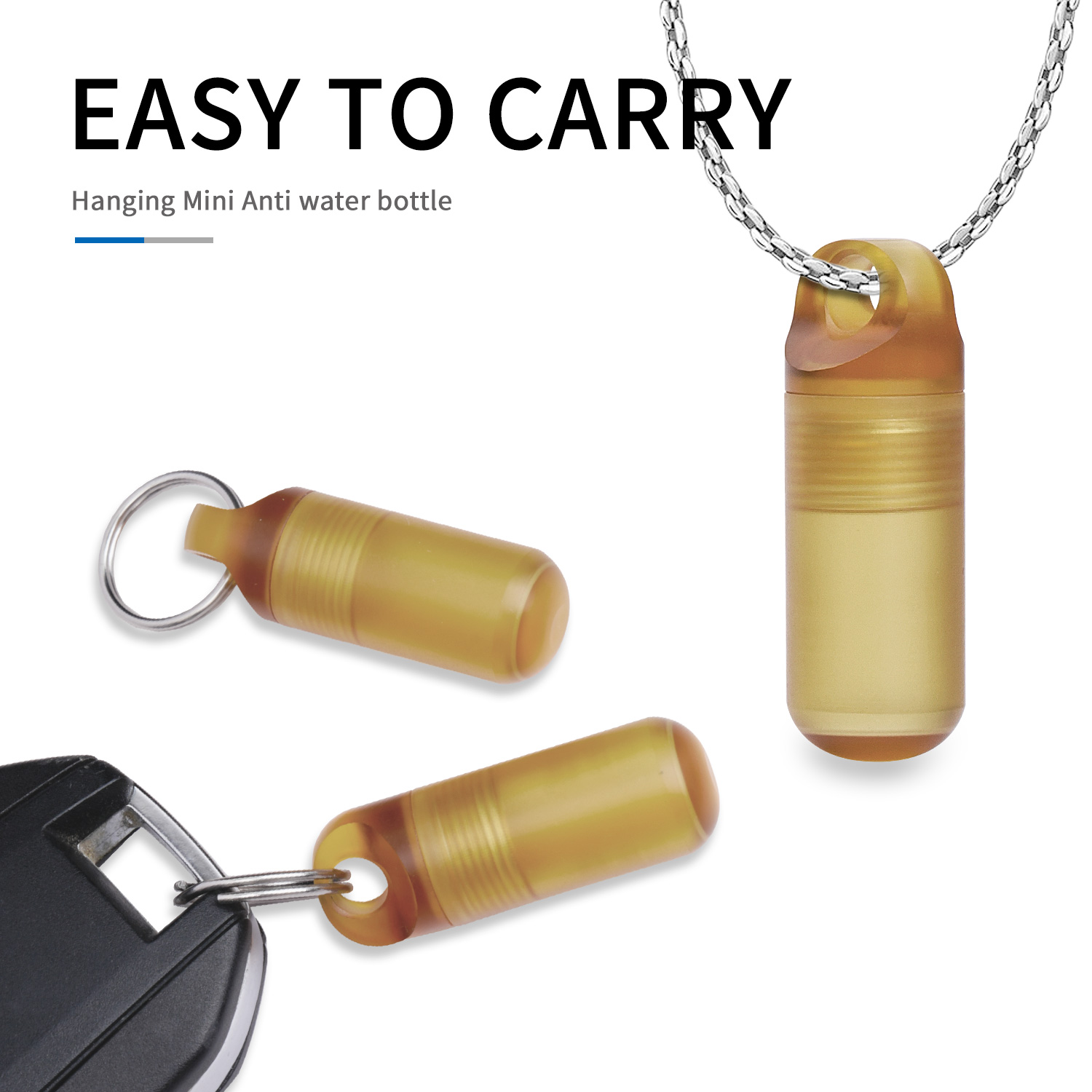 Edc Pill Carry - Mini pastillero portátil, botella impermeable, lata