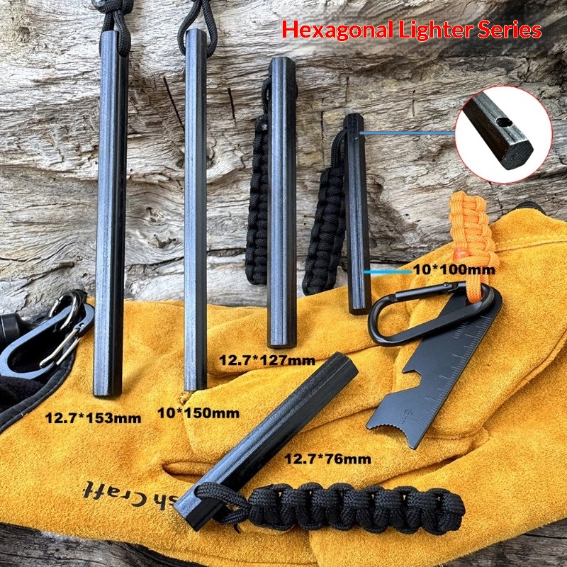 Piedra de Magnesio Hexagonal T - Ferro Rod Striker reseña y precio